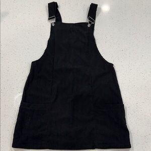 SHEIN Black Pinafore Chorduroy Dress